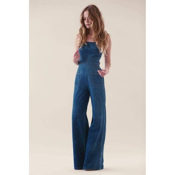 stoned immaculate Denim - Denim Jumpsuit Overalls Wide Leg Jeans